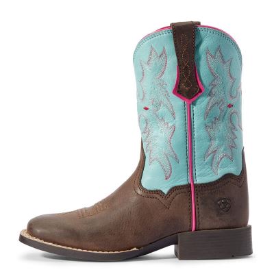 Ariat Tombstone - Western Laarzen Bruin / Blauw Kinderen - 30097-246